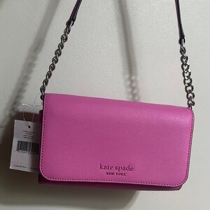 kate spade Vibrant Pink Small Flap Crossbody Bag